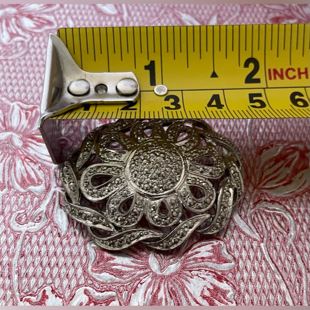 Vintage Silver Floral Brooch - Picture 4 of 4